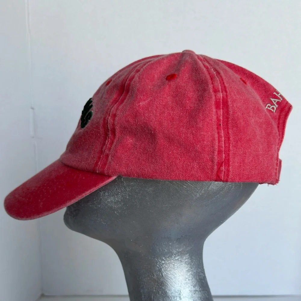 Bahamas 1492 Red Baseball Cap Souvenir Hat Vacation Travel Adjustable Unisex